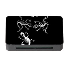 Black And White Lizards Memory Card Reader With Cf by Valentinaart