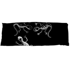 Black And White Lizards Body Pillow Case (dakimakura) by Valentinaart