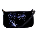 Blue decorative artistic lizards Shoulder Clutch Bags Front