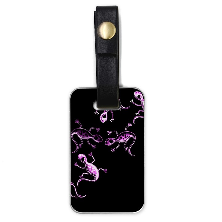 Purple lizards Luggage Tags (One Side) 