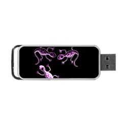 Purple Lizards Portable Usb Flash (two Sides) by Valentinaart