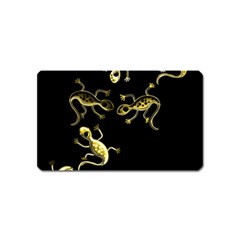 Yellow Lizards Magnet (name Card) by Valentinaart