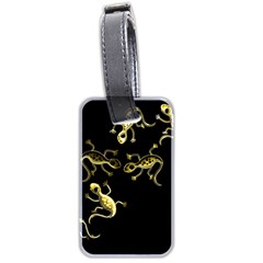 Yellow Lizards Luggage Tags (two Sides) by Valentinaart