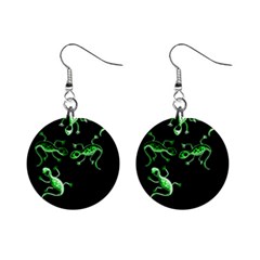 Green Lizards Mini Button Earrings by Valentinaart