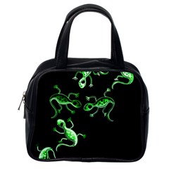 Green Lizards Classic Handbags (one Side) by Valentinaart