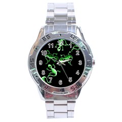 Green Lizards Stainless Steel Analogue Watch by Valentinaart