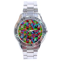 Lizard pattern Stainless Steel Analogue Watch