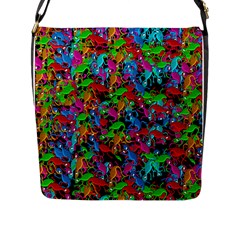 Lizard pattern Flap Messenger Bag (L) 