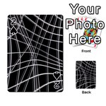 Black and white warped lines Playing Cards 54 Designs  Front - Spade2