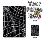 Black and white warped lines Playing Cards 54 Designs  Front - Spade4