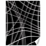 Black and white warped lines Canvas 12  x 16   11.86 x15.41  Canvas - 1