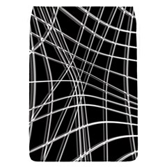 Black And White Warped Lines Flap Covers (s)  by Valentinaart