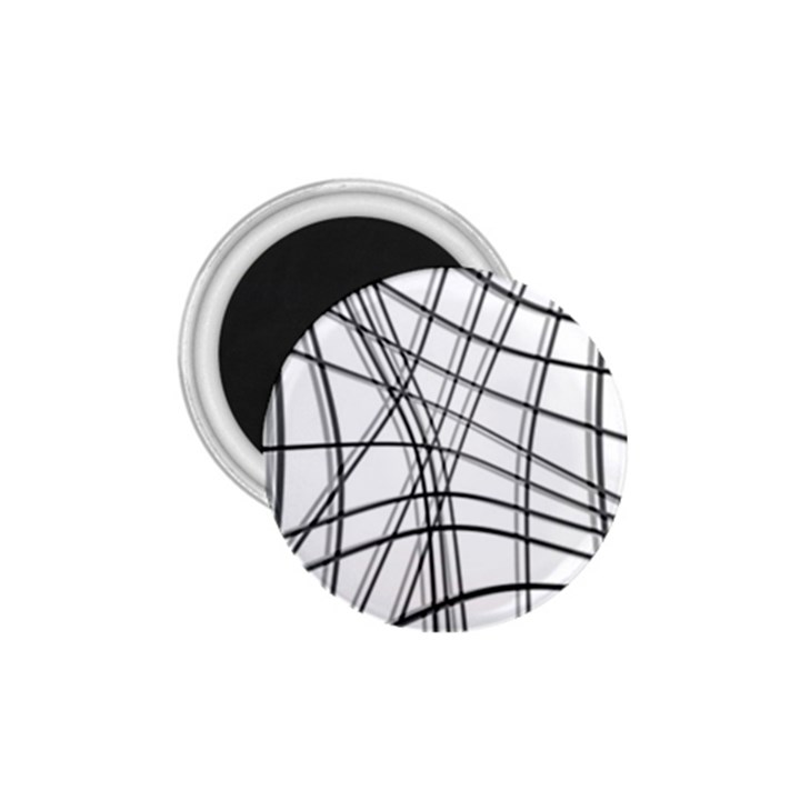 White and black warped lines 1.75  Magnets