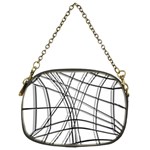 White and black warped lines Chain Purses (Two Sides)  Front