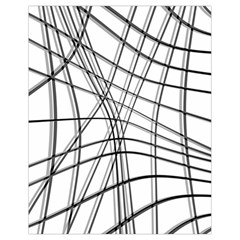 White And Black Warped Lines Drawstring Bag (small) by Valentinaart