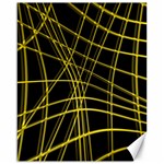 Yellow abstract warped lines Canvas 16  x 20   15.75 x19.29  Canvas - 1