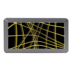 Yellow Abstract Warped Lines Memory Card Reader (mini) by Valentinaart