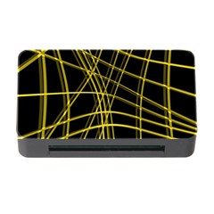 Yellow Abstract Warped Lines Memory Card Reader With Cf by Valentinaart