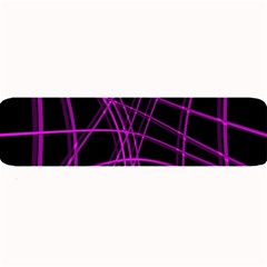 Purple And Black Warped Lines Large Bar Mats by Valentinaart