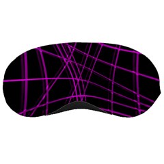 Purple And Black Warped Lines Sleeping Masks by Valentinaart