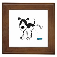 My Cute Dog Framed Tiles by Valentinaart