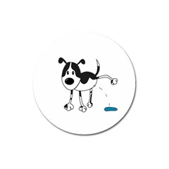 My Cute Dog Magnet 3  (round) by Valentinaart