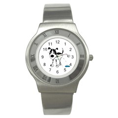 My Cute Dog Stainless Steel Watch by Valentinaart