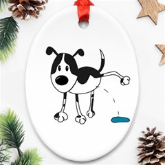 My Cute Dog Oval Ornament (two Sides) by Valentinaart