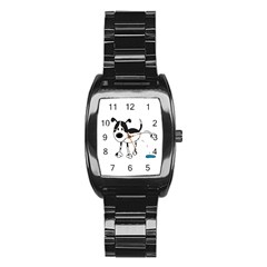 My Cute Dog Stainless Steel Barrel Watch by Valentinaart