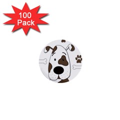 Cute Dog 1  Mini Buttons (100 Pack)  by Valentinaart