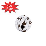 Cute dog 1  Mini Buttons (100 pack)  Front