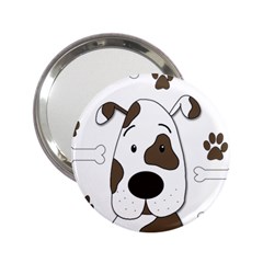 Cute Dog 2 25  Handbag Mirrors by Valentinaart