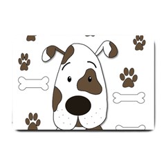 Cute Dog Small Doormat  by Valentinaart