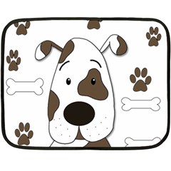 Cute Dog Double Sided Fleece Blanket (mini)  by Valentinaart