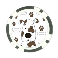 Cute Dog Poker Chip Card Guards (10 Pack)  by Valentinaart