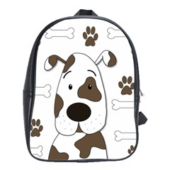 Cute Dog School Bags(large)  by Valentinaart