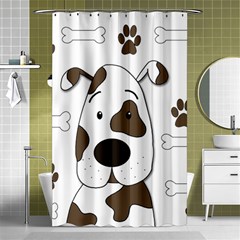 Cute Dog Shower Curtain 48  X 72  (small)  by Valentinaart