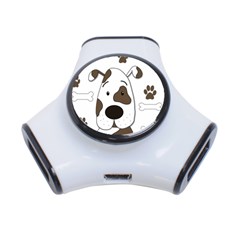 Cute Dog 3-port Usb Hub by Valentinaart