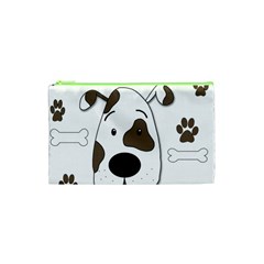 Cute Dog Cosmetic Bag (xs) by Valentinaart