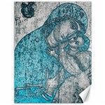 Mother Mary And Infant Jesus Christ  Blue Portrait Old Vintage Drawing Canvas 36  x 48   35.26 x46.15  Canvas - 1