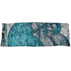 Mother Mary And Infant Jesus Christ  Blue Portrait Old Vintage Drawing Body Pillow Case (dakimakura) by yoursparklingshop