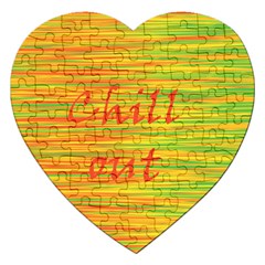 Chill Out Jigsaw Puzzle (heart) by Valentinaart