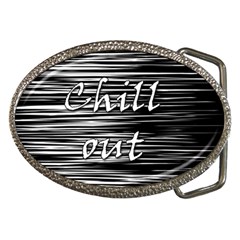 Black An White  chill Out  Belt Buckles by Valentinaart