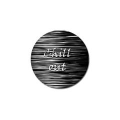 Black An White  chill Out  Golf Ball Marker (4 Pack) by Valentinaart