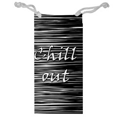 Black An White  chill Out  Jewelry Bags by Valentinaart