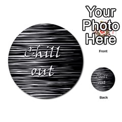 Black An White  chill Out  Multi-purpose Cards (round)  by Valentinaart