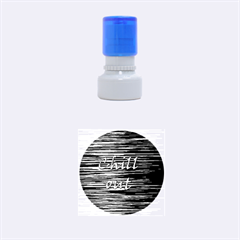 Black An White  chill Out  Rubber Round Stamps (small) by Valentinaart