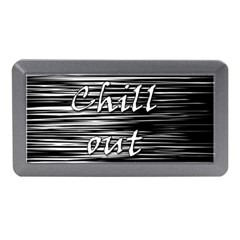 Black An White  chill Out  Memory Card Reader (mini) by Valentinaart