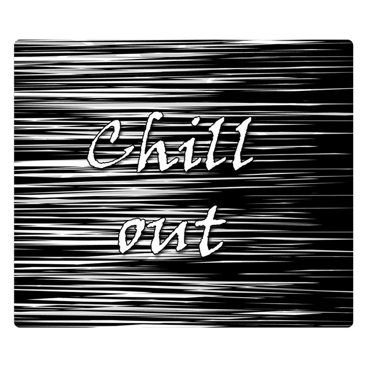 Black an white  Chill out  Double Sided Flano Blanket (Small) 