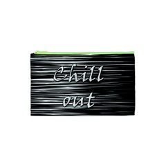 Black An White  chill Out  Cosmetic Bag (xs) by Valentinaart